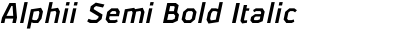 Alphii Semi Bold Italic